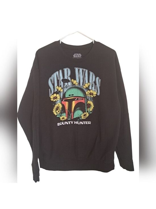 MAD Engine Sweaters - STAR WARS bounty hunter Boba Fett sweater sweatshirt flowers graphics black M